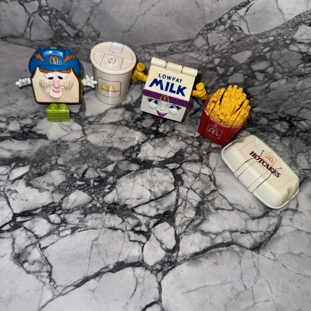 1990s Vintage McDonald's Transformer Changeable Food Figures Lot